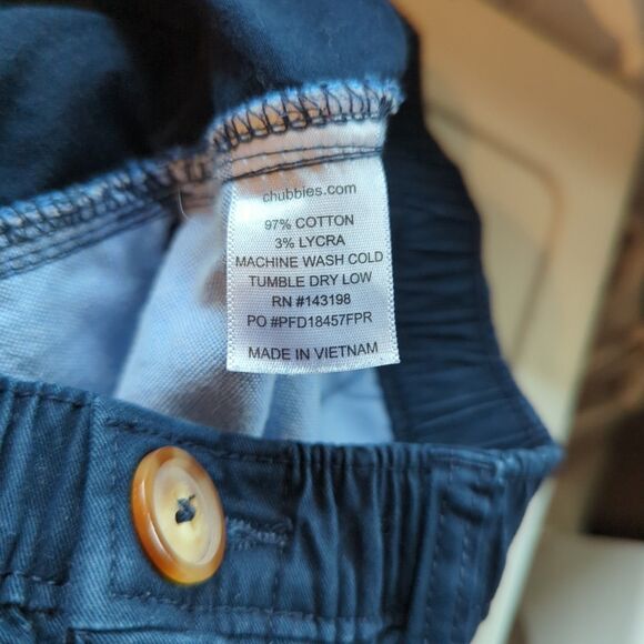 Chubbies Originals Stretch Shorts Mens Medium Blue Elastic Waist Chino Casual - Picture 7 of 8